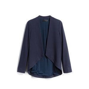 Blaque Label Dellana Knit Collarless Blazer | navy swing modern minimalist comfy